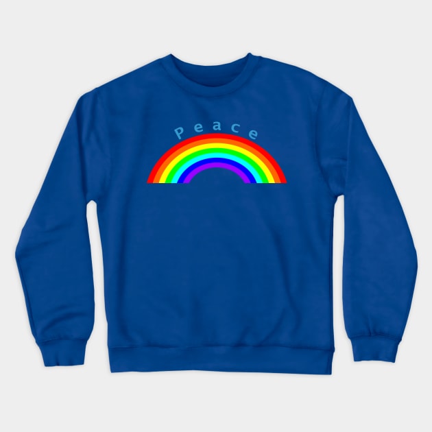 Spread Peace and Rainbows Graphic Crewneck Sweatshirt by ellenhenryart